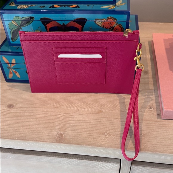 Yves Saint Laurent Fuchsia Quilted Wristlet - Picture 3 of 4